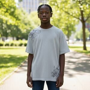 Dragon Tattoo Design Tee Blk/Gray Size Medium Retro 90s Quiet Cool Factor Grunge